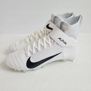 NEW Nike Alpha Menace Elite 2 Football Cleats AO3374-101 Size 12.5 White